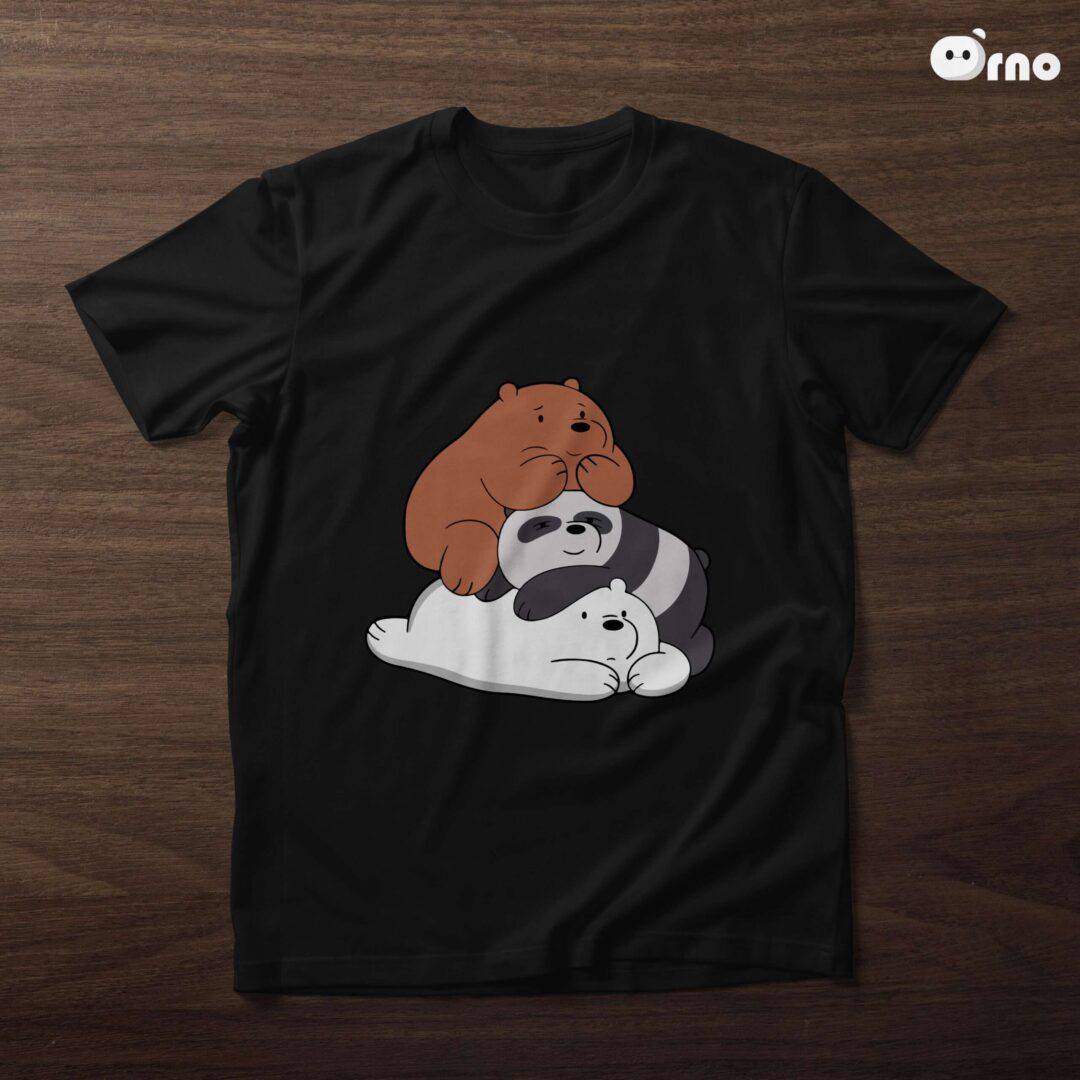 We Bare Bears Premium T-Shirt Black