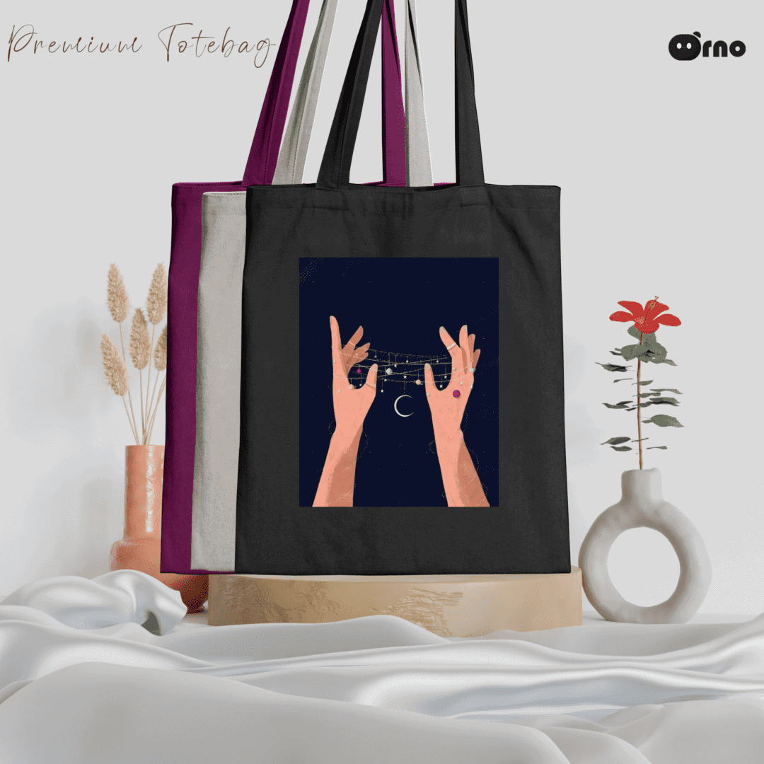 Universe in my hand tote bag