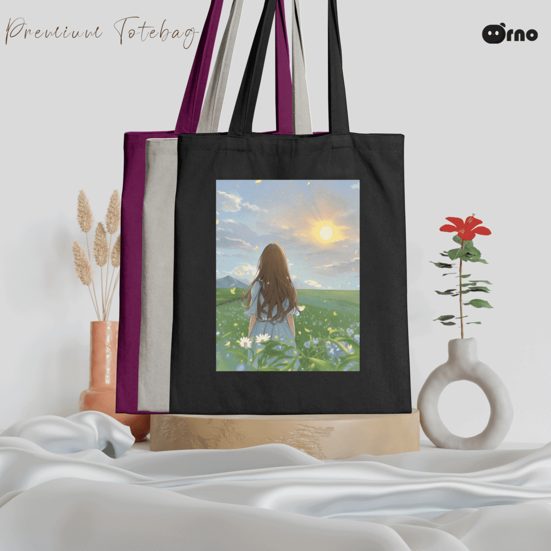 Rising sun tote bag