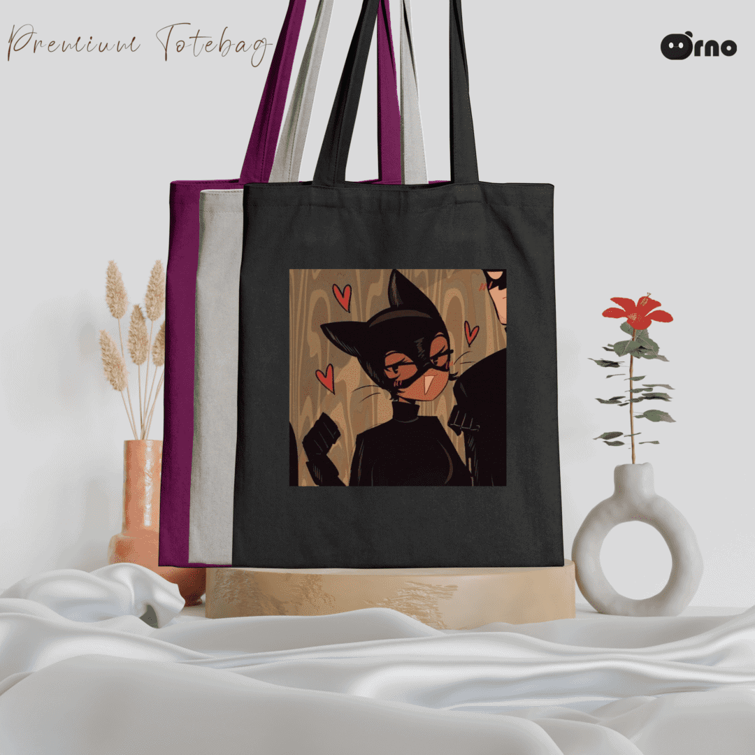 Cat woman tote bag