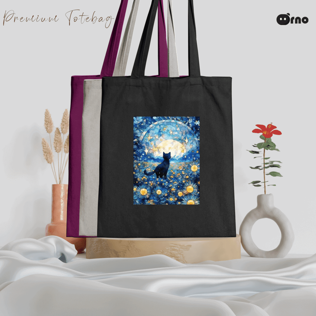 Black tote bag