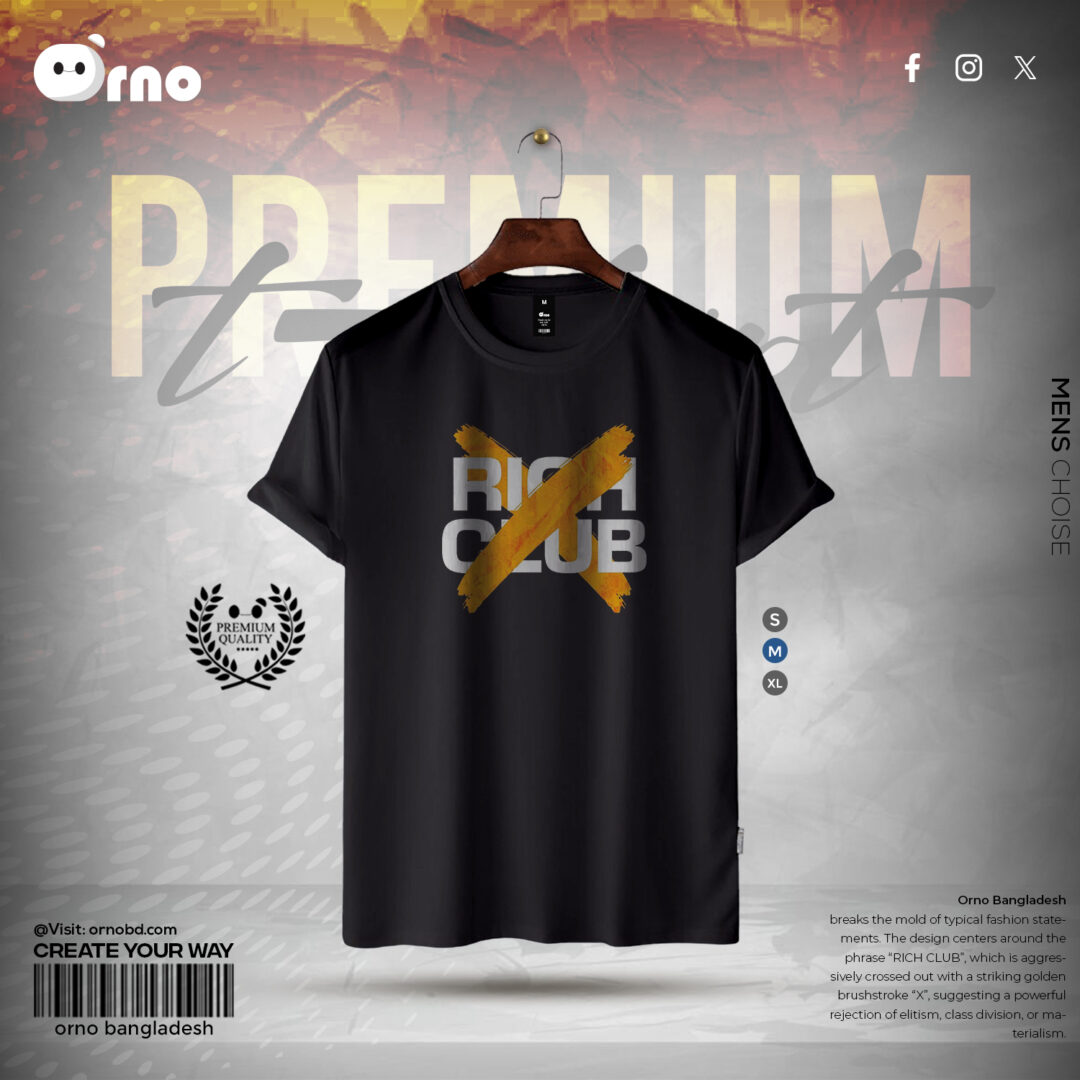Rich Club Premium Black T-shirt