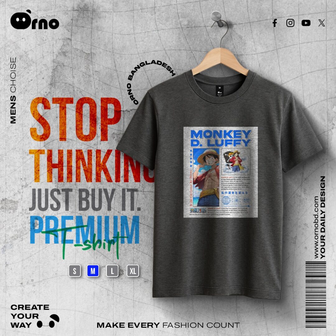 MonkeyD Premium Black T-shirt