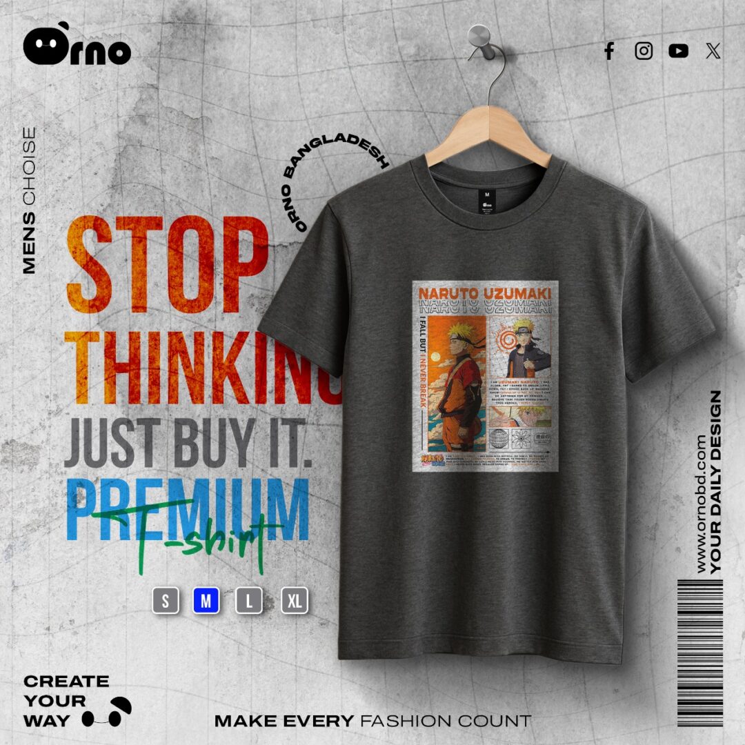 Naruto Premium Black T-shirt