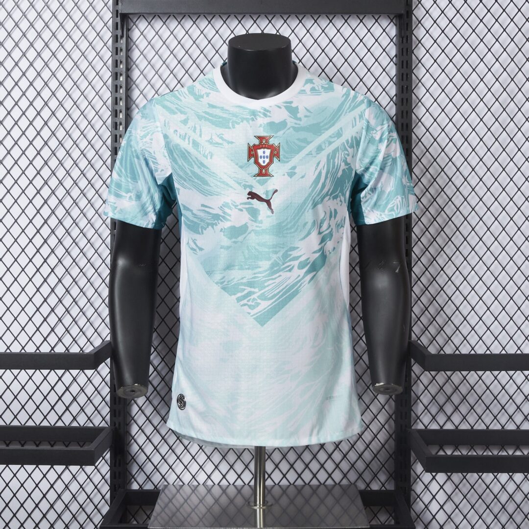 Portugal 2026 Away White And Cyan Jersey (Player)